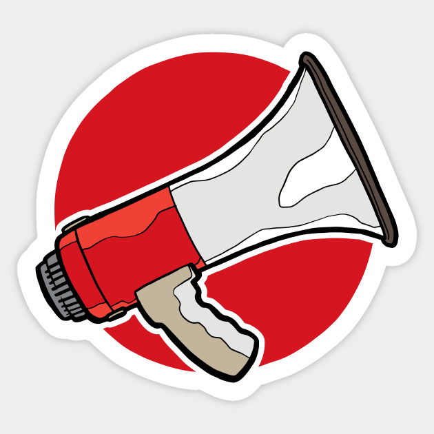 Megaphone Megaphone Sticker TeePublic